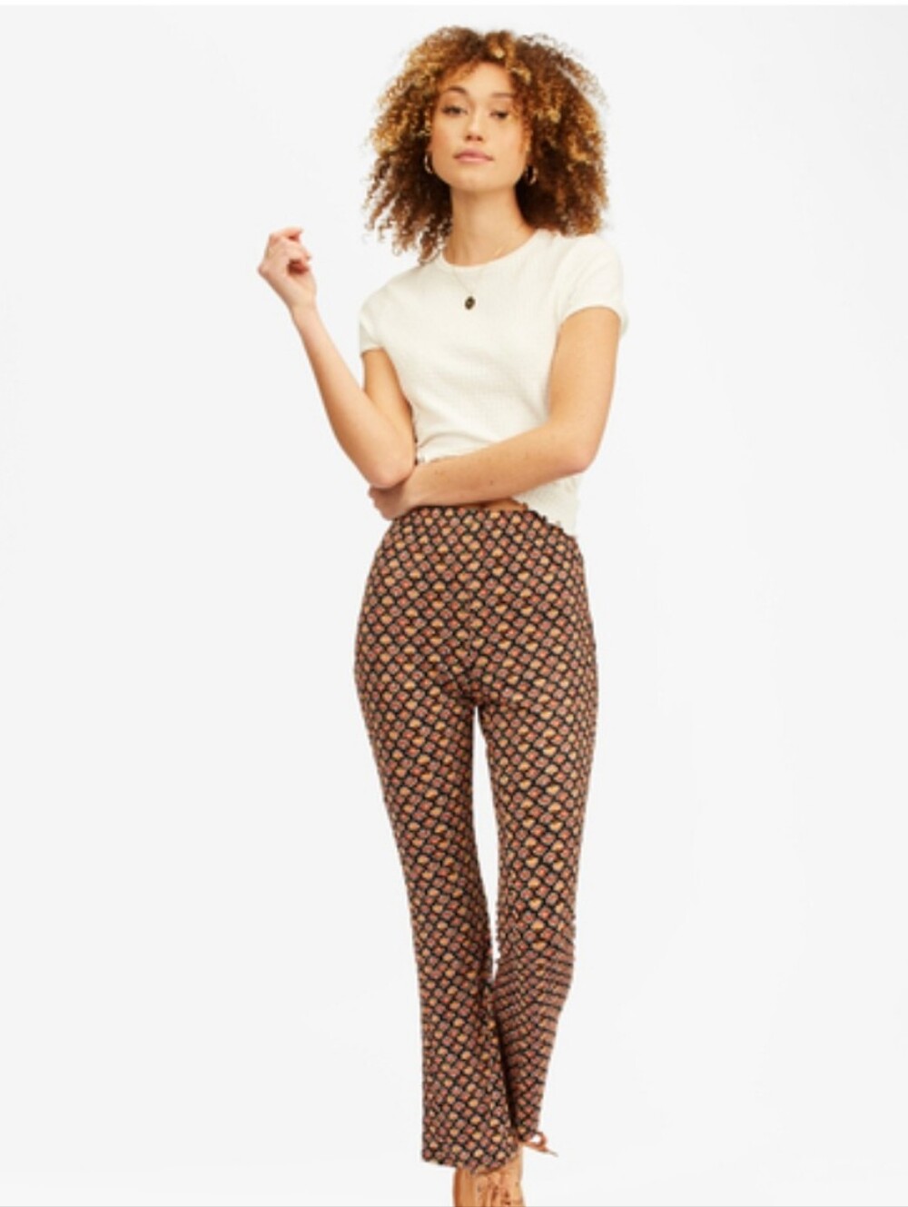 Billabong Suns Up Knit Flare Pants Boho Beach Stretchy Yoga Leggings